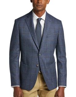 Joseph Abboud Modern Fit Sport Coat, Blue Windowpane Plaid