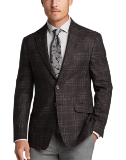 Joseph Abboud Slim Fit Sport Coat, Burgundy Plaid