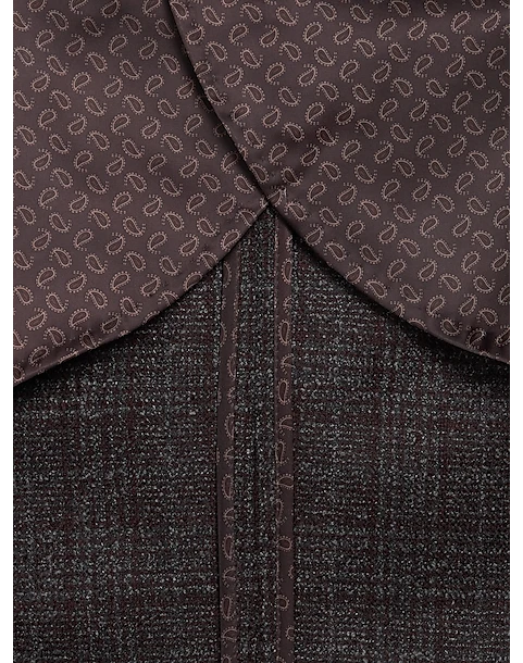 Joseph Abboud Slim Fit Sport Coat, Brown Boucle Plaid 4 Joseph Abboud Slim Fit Sport Coat, Brown Boucle Plaid - Image 4