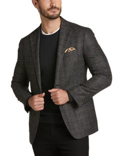 Joseph Abboud Slim Fit Sport Coat, Brown Boucle Plaid