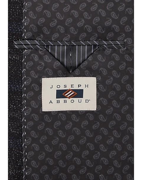 Joseph Abboud Slim Fit Sport Coat, Charcoal Windowpane Plaid 3 Joseph Abboud Slim Fit Sport Coat, Charcoal Windowpane Plaid - Image 3