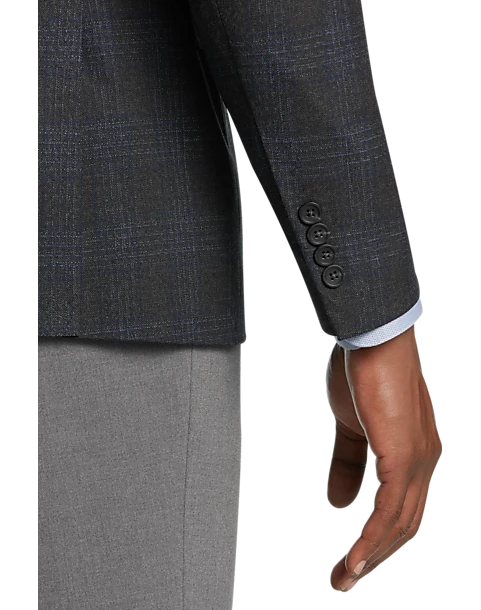 Pronto Uomo Modern Fit Sport Coat, Charcoal Plaid 2 Pronto Uomo Modern Fit Sport Coat, Charcoal Plaid - Image 2