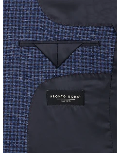 Pronto Uomo Modern Fit Sport Coat, Blue Check -Joseph Abboud Sales MW40 167A 92 PRONTO UOMO BLUE CHECK ALT2