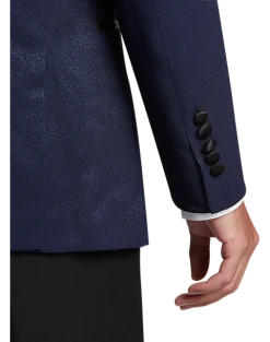 Alternative view of Egara Slim Fit Peak Lapel Double Breasted Dinner Jacket, Black Tic