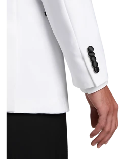 Alternative view of Egara Slim Fit Peak Lapel Double Breasted Dinner Jacket, White