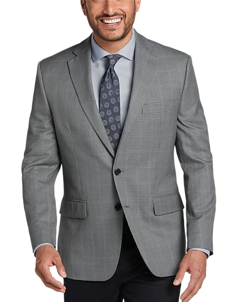 Lauren By Ralph Lauren Classic Fit Sport Coat, Gray Plaid 1 Lauren By Ralph Lauren Classic Fit Sport Coat, Gray Plaid