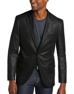 Daniel Hechter Modern Fit Vegan Leather Sport Coat, Brown