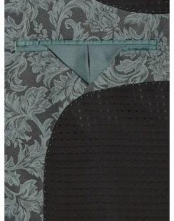 Egara Slim Fit Dinner Jacket, Green Floral 5 Egara Slim Fit Dinner Jacket, Green Floral -Joseph Abboud Sales MW40 16G0 30 EGARA GREEN FLORAL ALT2