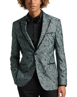 Egara Slim Fit Dinner Jacket, Green Floral