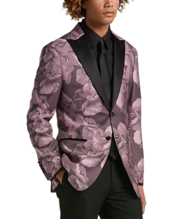 Egara Slim Fit Dinner Jacket Pink Floral