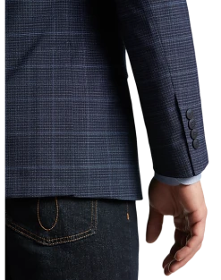 Alternative view of Awearness Kenneth Cole Modern Fit Sport Coat, Navy Plaid