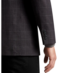 Alternative view of Awearness Kenneth Cole Modern Fit Sport Coat, Wine Windowpane