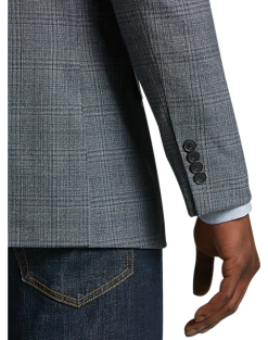 Alternative view of Awearness Kenneth Cole Modern Fit Sport Coat, Teal Plaid