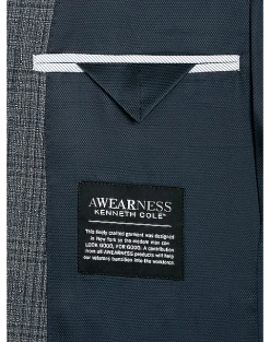 Awearness Kenneth Cole Modern Fit Sport Coat, Teal Plaid -Joseph Abboud Sales MW40 16GP 64 AWEARNESS KENNETH COLE GRAY TEAL PLAID ALT2