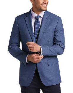 Michael Strahan Classic Fit Sport Coat, Blue Mini Houndstooth
