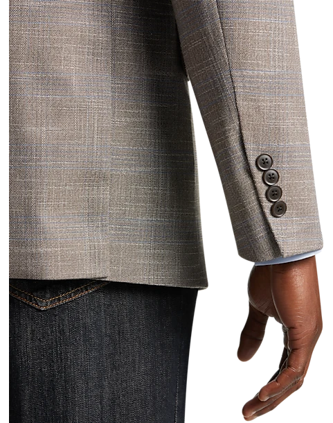 Michael Strahan Classic Fit Sport Coat, Tan Plaid 2 Michael Strahan Classic Fit Sport Coat, Tan Plaid - Image 2