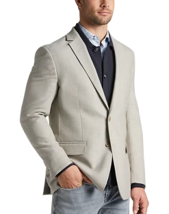 Michael Strahan Classic Fit Notch Lapel Sport Coat, Tan Tic