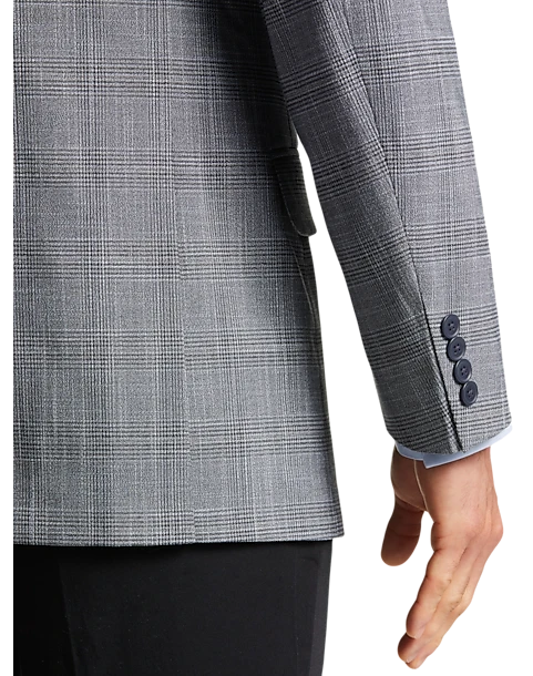 Michael Strahan Classic Fit Sport Coat, Gray Plaid 2 Michael Strahan Classic Fit Sport Coat, Gray Plaid - Image 2