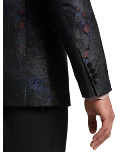 Paisley & Gray Slim Fit Dinner Jacket, Black, Navy & Burgundy Floral 6 Paisley & Gray Slim Fit Dinner Jacket, Black, Navy & Burgundy Floral -Joseph Abboud Sales MW40 16J2 07 PAISLEY GRAY BLACK NAVY BURGUNDY ALT2