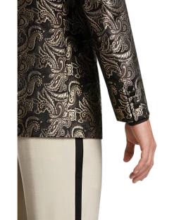 Paisley & Gray Slim Fit Dinner Jacket, Brown & Gold Jacquard 6 Paisley & Gray Slim Fit Dinner Jacket, Brown & Gold Jacquard -Joseph Abboud Sales MW40 16J4 73 PAISLEY GRAY BROWN GOLD ALT2