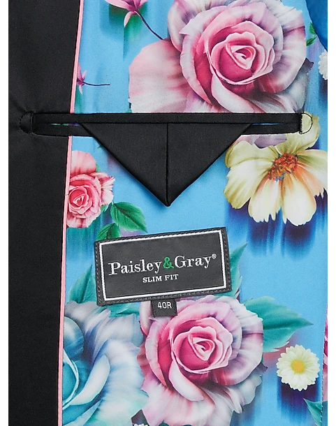 Paisley & Gray Slim Fit Dinner Jacket Hot Pink 4 Paisley & Gray Slim Fit Dinner Jacket Hot Pink - Image 4