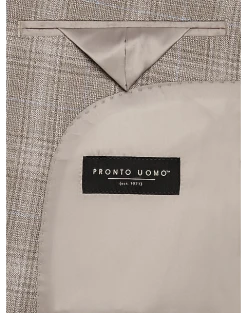 Pronto Uomo Modern Fit Notch Lapel Sport Coat, Tan Plaid -Joseph Abboud Sales MW40 16JF 65 PRONTO UOMO TAN PLAID ALT2