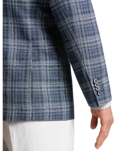 Alternative view of Joseph Abboud Modern Fit Notch Lapel Sport Coat, Blue Plaid