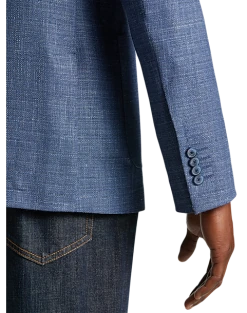 Alternative view of Joseph Abboud Modern Fit Notch Lapel Sport Coat, Blue Tic
