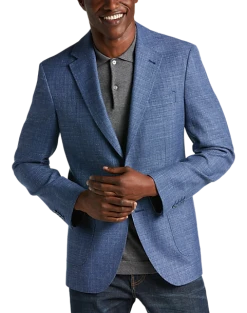 Joseph Abboud Modern Fit Notch Lapel Sport Coat, Blue Tic