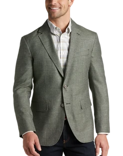 Joseph Abboud Modern Fit Notch Lapel Sport Coat, Olive Tic