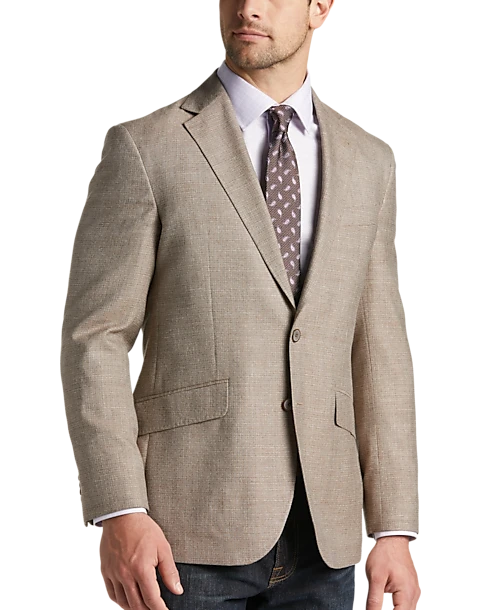 Joseph Abboud Modern Fit Notch Lapel Sport Coat, Tan Tic 1 Joseph Abboud Modern Fit Notch Lapel Sport Coat, Tan Tic