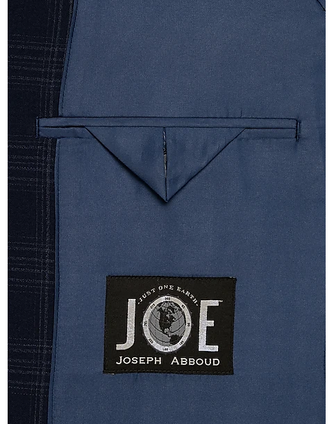 JOE Joseph Abboud Slim Fit Notch Lapel Sport Coat, Navy Plaid 3 JOE Joseph Abboud Slim Fit Notch Lapel Sport Coat, Navy Plaid - Image 3