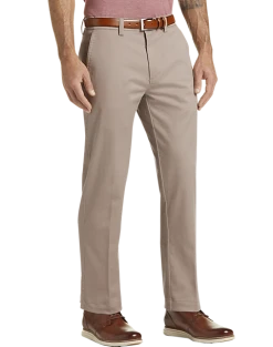Haggar Iron Free Premium Straight Fit Khaki Pants, Sand