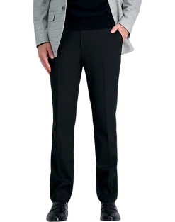 J.M. Haggar Premium 4-Way Stretch Classic Fit Dress Pants, Light Tan Sharkskin