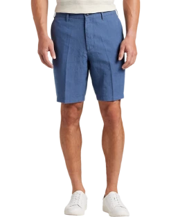 Joseph Abboud Modern Fit Linen Shorts, Black