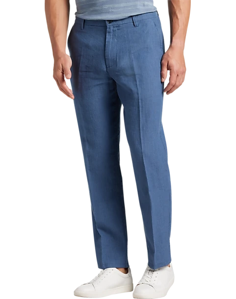 Joseph Abboud Modern Fit Linen-Blend Pants, Black 1 Joseph Abboud Modern Fit Linen-Blend Pants, Black