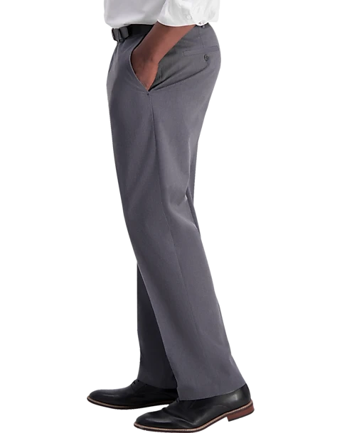 Haggar Iron-Free Premium Khaki® Classic Fit Flat-Front Pants, Khaki 3 Haggar Iron-Free Premium Khaki® Classic Fit Flat-Front Pants, Khaki - Image 3