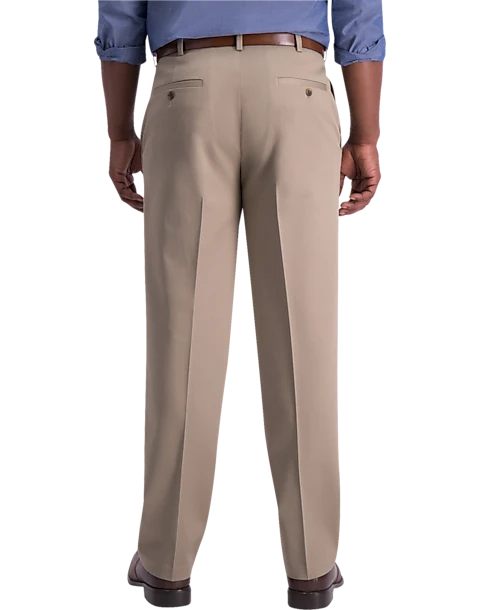Haggar Iron-Free Premium Khaki® Classic Fit Pleated-Front Pants, Black 2 Haggar Iron-Free Premium Khaki® Classic Fit Pleated-Front Pants, Black - Image 2