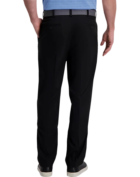 Haggar Cool Right® Performance Flex Classic Fit Pleated-Front Pants, Black 2 Haggar Cool Right® Performance Flex Classic Fit Pleated-Front Pants, Black - Image 2