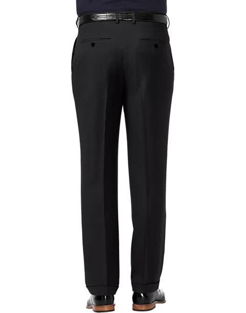 Haggar Premium Comfort Classic Fit Pleat-Front Pants, Medium Khaki 2 Haggar Premium Comfort Classic Fit Pleat-Front Pants, Medium Khaki - Image 2