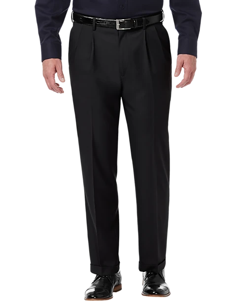 Haggar Premium Comfort Classic Fit Pleat-Front Pants, Medium Khaki 1 Haggar Premium Comfort Classic Fit Pleat-Front Pants, Medium Khaki