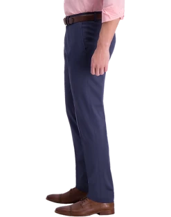 Haggar Iron-Free Premium Khaki™ Slim/Straight Fit Flat-Front Pants, Heather Gray -Joseph Abboud Sales MW40 235T 07 HAGGAR INDIGO ALT2 3