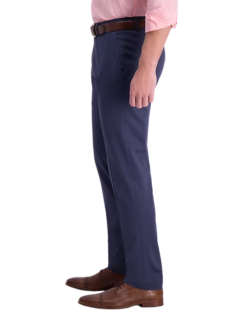 Haggar Iron-Free Premium Khaki™ Slim/Straight Fit Flat-Front Pants, Black 3 Haggar Iron-Free Premium Khaki™ Slim/Straight Fit Flat-Front Pants, Black - Image 3