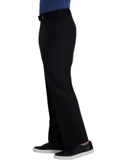 Haggar Cool Right® Performance Flex Classic Fit Flat-Front Pants, Khaki Heather -Joseph Abboud Sales MW40 235U 02 HAGGAR BLACK SOLID ALT2 3
