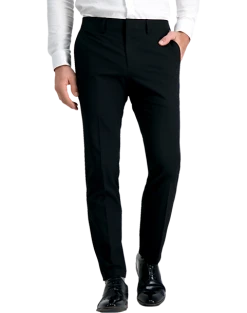 J.M. Haggar Ultra Slim Fit Flat-Front Pants, Black Sharkskin