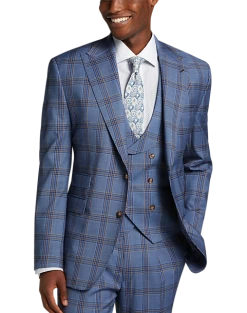 Tayion Classic Fit Suit Separates Coat, Navy & Rust Plaid 9 Tayion Classic Fit Suit Separates Coat, Navy & Rust Plaid -Joseph Abboud Sales MW40 3W8P 61 TAYION NAVY RUST PLAID ALT4