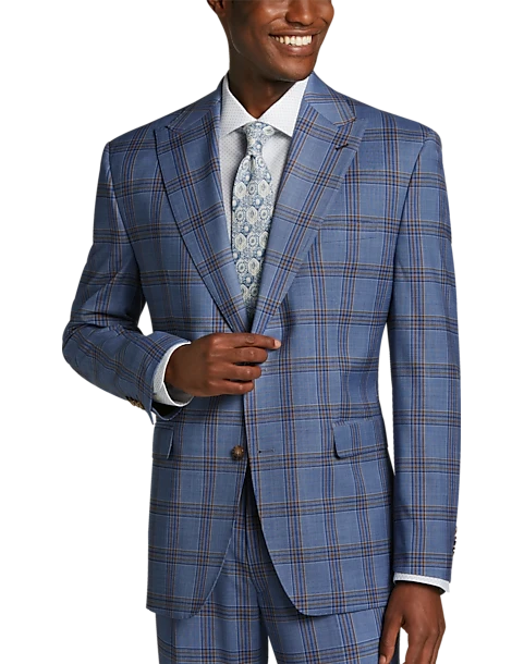 Tayion Classic Fit Suit Separates Coat, Navy & Rust Plaid 1 Tayion Classic Fit Suit Separates Coat, Navy & Rust Plaid