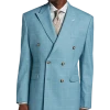 Tayion Classic Fit Suit Separates Coat, Light Blue & Cream Windowpane