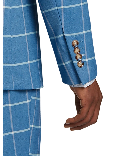 Tayion Classic Fit Suit Separates Coat, Blue & Cream Windowpane 2 Tayion Classic Fit Suit Separates Coat, Blue & Cream Windowpane - Image 2