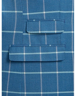 Tayion Classic Fit Suit Separates Coat, Blue & Cream Windowpane 8 Tayion Classic Fit Suit Separates Coat, Blue & Cream Windowpane -Joseph Abboud Sales MW40 3W98 67 TAYION BLUE CREAM WINDOWPANE ALT3